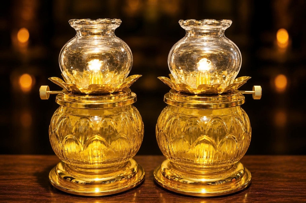 Đèn Thờ Hoa Sen Cỡ Lớn
