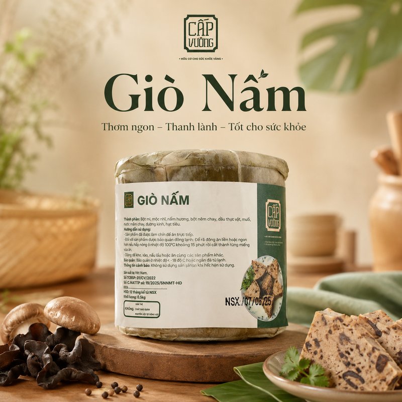 Giò Nấm Chay